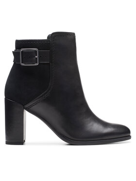 Clarks Botki Clarks Freva 85 Buckle 26174749 Czarny