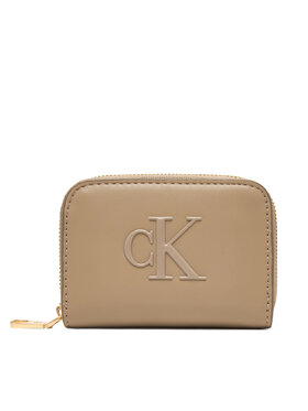 Calvin Klein Geldbörse Calvin Klein Bold Ck Medium Zip Around LV04F1154G Beige