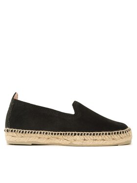 Manebi Еспадрильї Manebi Suede Flat Espadrilles Чорний