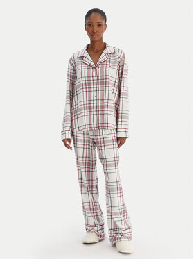 Tommy Hilfiger Tommy Hilfiger Pijama UW0UW06155 Écru Relaxed Fit