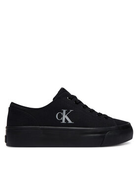Calvin Klein Sneakers Calvin Klein Vulc Flatform Low Canvas Mg YW0YW01763 Schwarz