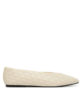 Calvin Klein Balerinos Calvin Klein Square Ballerina Aop Lth HW0HW02936 Smėlio