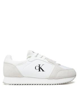 Calvin Klein Jeans Snīkeri Calvin Klein Jeans Retro Runner Sock Lace Up Ny-Su YM0YM01326 Balts