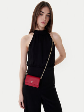 Tommy Hilfiger Ročna torba Tommy Hilfiger Th Icon Card Holder W/Chain AW0AW18248 Rdeča