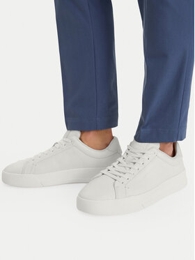 Tommy Hilfiger Sneakersy Tommy Hilfiger Court Best Tumbled Lth FM0FM05324 Écru
