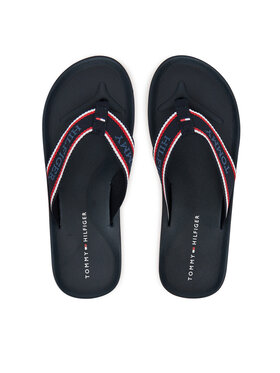 Tommy Hilfiger Zehentrenner Tommy Hilfiger Comfort Hilfiger Beach Sandal FM0FM05510 Dunkelblau