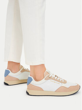 Tommy Hilfiger Sneakers Tommy Hilfiger Mix Material Runner FW0FW08950 Écru