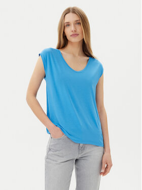 Pieces Pieces Футболка Billo 17078732 Голубий Loose Fit
