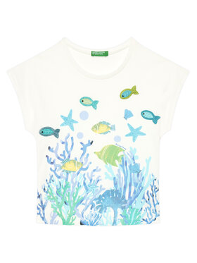 United Colors Of Benetton United Colors Of Benetton Футболка 3I1XG10JH Écru Regular Fit