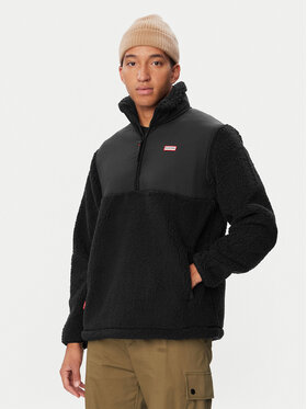 Hunter Hunter Флісовий реглан Borg HARM0013262 Чорний Regular Fit