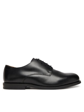 Calvin Klein Poltopánky Calvin Klein Ess Rubber Derby Lth HM0HM02056 Čierna