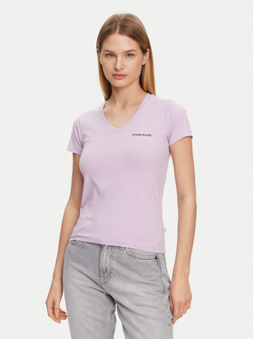 Guess Jeans Guess Jeans Футболка W4YI23 J1314 Фіолетовий Slim Fit