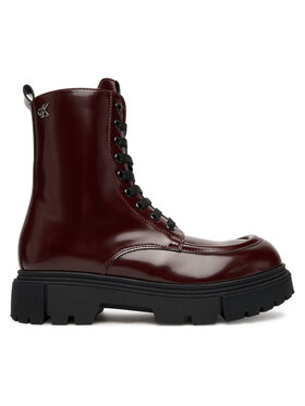 Calvin Klein Schnürstiefeletten Calvin Klein Tronchetto Allacciato V4A5-83132-1453 Dunkelrot