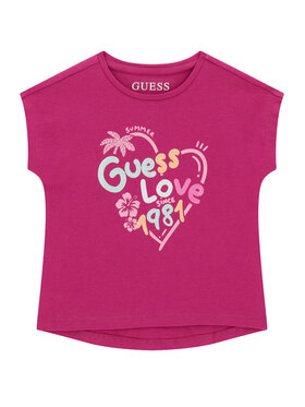 Guess Guess Camiseta K6GI03 K6YW4 Rosa oscuro Regular Fit