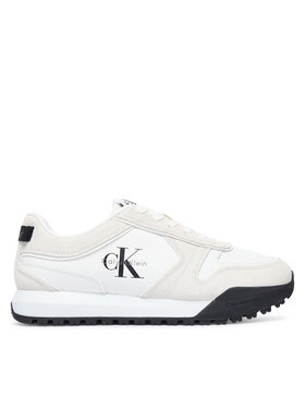 Calvin Klein Sneakersy Calvin Klein Toothy Runner Irregular Lines YM0YM01461 Kremowy