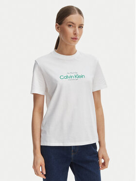 Calvin Klein Jeans Calvin Klein Jeans Camiseta NYC Logo LV047F810G Blanco Classic Fit