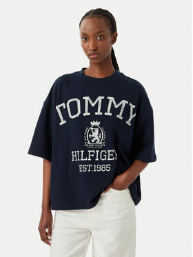 Tommy Hilfiger Tommy Hilfiger Camiseta Varsity WW0WW50940 Azul marino Relaxed Fit