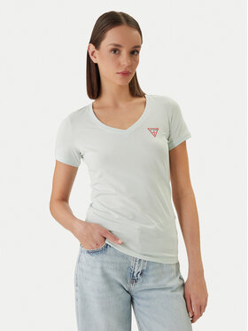 Guess Guess Majica W2YI45 J1314 Zelena Slim Fit