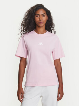 adidas adidas Футболка Essentials 3-Stripes JE1226 Рожевий Regular Fit