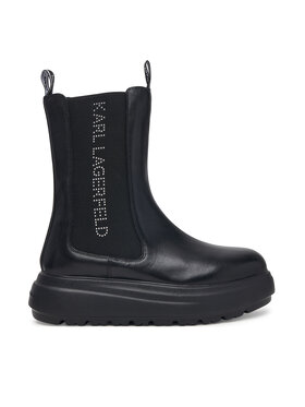 KARL LAGERFELD Jātnieku stila puszābaki KARL LAGERFELD Katya KL46660 Melns