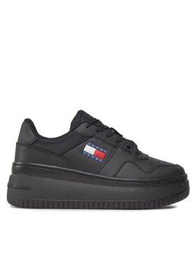 Tommy Jeans Laisvalaikio batai Tommy Jeans Tjw Retro Basket Flatform Ess EN0EN02506 Juoda