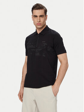 BOSS BOSS Polo Pl Globe Pattern 50559010 Negro Regular Fit