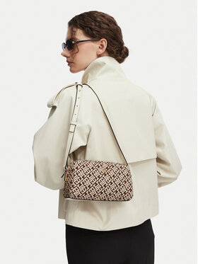 Tommy Hilfiger Handtasche Tommy Hilfiger Th Grace Camera Bag Jacquard AW0AW18864 Braun