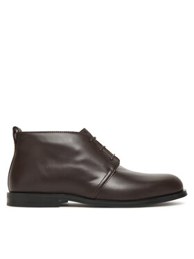 Calvin Klein Šnurovacia obuv Calvin Klein Ess Rubber Desert Boot Lth HM0HM01979 Hnedá