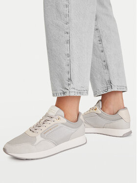 Tommy Hilfiger Snīkeri Tommy Hilfiger Th Retro Runner FW0FW09690 Gaiši pelēka
