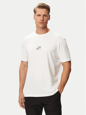 BOSS BOSS Camiseta TS_Network Photo 50564740 Blanco Regular Fit
