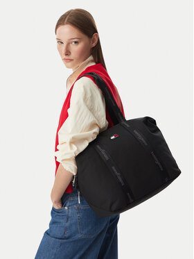 Tommy Jeans Rankinė Tommy Jeans Tjw Ess Daily Tote AW0AW19039 Juoda