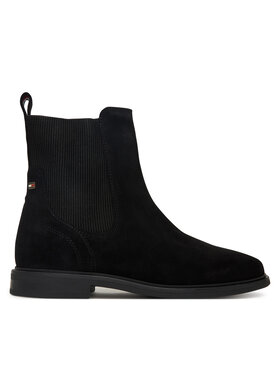 Tommy Hilfiger Členková obuv s elastickým prvkom Tommy Hilfiger Flag Boot FW0FW08780 Čierna