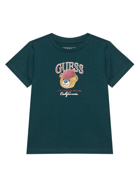 Guess Guess Camiseta N6YI13 K3801 Verde oscuro Regular Fit