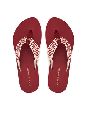 Tommy Hilfiger Zehentrenner Tommy Hilfiger Corportate Sandal FW0FW09610 Rot