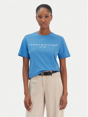 Tommy Hilfiger Tommy Hilfiger Camiseta Logo WW0WW40276 Azul Regular Fit
