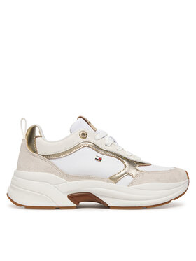 Tommy Hilfiger Sneakersy Tommy Hilfiger Th Chunky Runner Metallic FW0FW09204 Écru