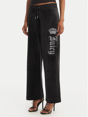 Juicy Couture Juicy Couture Спортивні штани Gothic Crown JCBBJ126806 Чорний Straight Leg