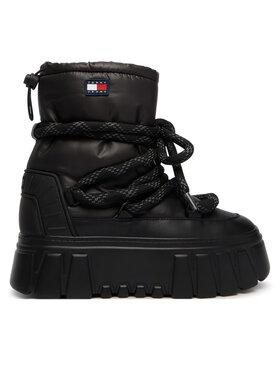 Tommy Jeans Hótaposó Tommy Jeans Tjw Platform Nylon Snowboot Wl EN0EN03163 Fekete