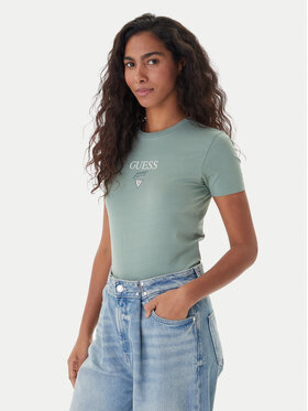 Guess Jeans Guess Jeans Póló 180328 Zöld Classic Fit