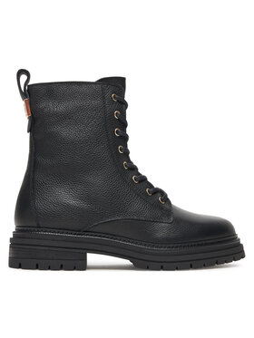 Tommy Hilfiger Μποτίνια Tommy Hilfiger Th Plaque Pebble Lace Boot Warm FW0FW08767 Μαύρο