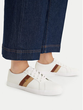 LAUREN RALPH LAUREN Sneakersy LAUREN RALPH LAUREN Janson II 802925365012 Biela