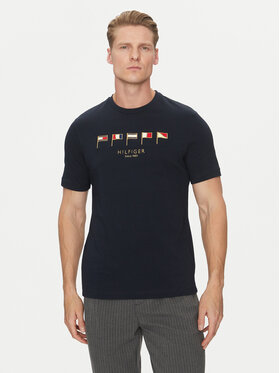 Tommy Hilfiger Tommy Hilfiger T-Shirt Multi Flags MW0MW38616 Dunkelblau Regular Fit