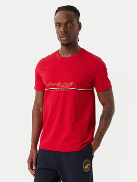 Beverly Hills Polo Club Beverly Hills Polo Club Camiseta P-SS26M-TS1519 Rojo Regular Fit