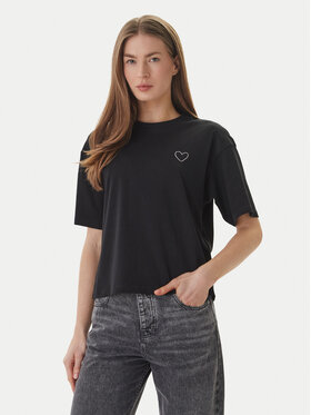 ONLY ONLY Camiseta Rhine 15368901 Negro Boxy Fit