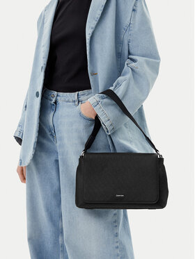 Calvin Klein Handtasche Calvin Klein Ck Must Satchel_Mono K60K613181 Schwarz