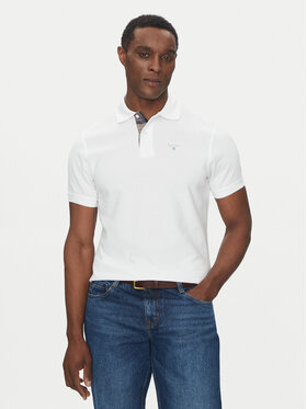 Barbour Barbour Поло Tartan MML0012WH11 Білий Tailored Fit