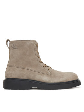 Calvin Klein Puszābaki Calvin Klein Combat Ess Lace Up Zip Boot Su YM0YM01371 Pelēks