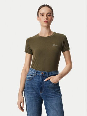 Guess Guess Camiseta W6YI12 K3751 Caqui Regular Fit