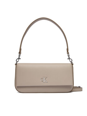 Calvin Klein Дамска чанта Calvin Klein Minimal Monogram Shoulder Pouch LV04K3161G Бежов