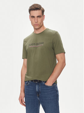 Tommy Hilfiger Tommy Hilfiger Camiseta Brand Love MW0MW40324 Verde Regular Fit